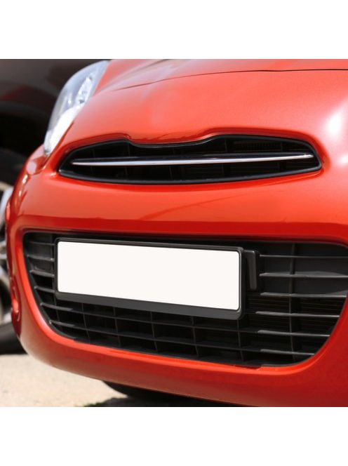 univerzális fekete rendszámtábla keret 2 db-os szett, rugalmas ABS anyag, rezgésmentes kivitel