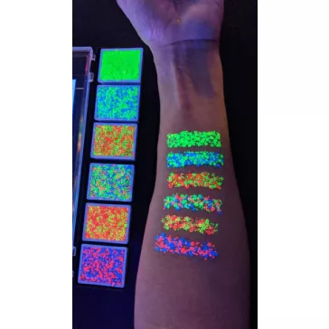   VIVID Glitter UV/Neon csillámkrém Galactic 6 színű paletta