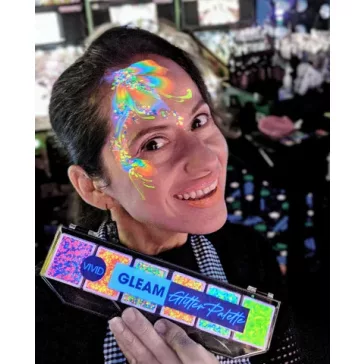   VIVID Glitter UV/Neon csillámkrém Galactic 6 színű paletta