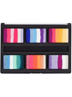 PXP Professional Colours arcfesték paletta Big Pastel Princess Lyudmyla Kotovával, 6 színű splitcake és rainbow cake arcfesték készlet.