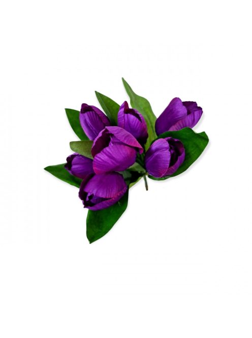 Tulipán csokor 7 virággal lila