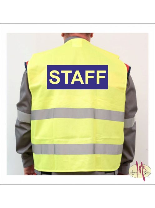 LÁTHATÓSÁGI BIZTONSÁGI MELLÉNY - STAFF felirattal