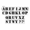 Festősablon, stencil Betűk készlet 10cm-es 28db-os