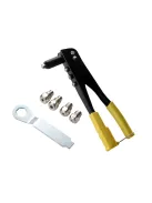 Kézi szegecshúzó 4 cserélhető fejjel alumínium és acél szegecsekhez