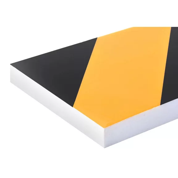 Sárga-fekete öntapadós garázs falvédő autóajtóhoz 50 × 10 cm