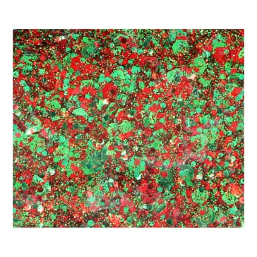 Piros-zöld Superstar chunky glitter krém átlátszó tégelyben