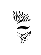 Arcfestés sablon - Tigris félarc minta