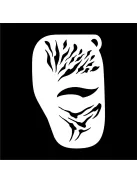 Arcfestés sablon - Tigris félarc minta