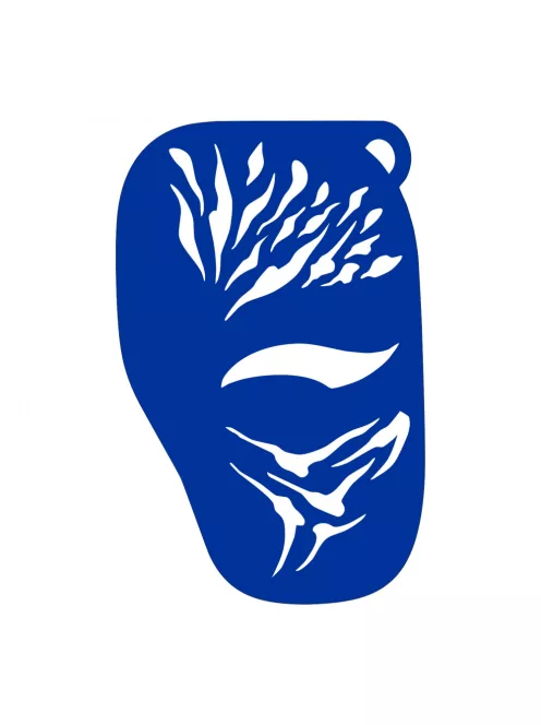 Arcfestés sablon - Tigris félarc minta