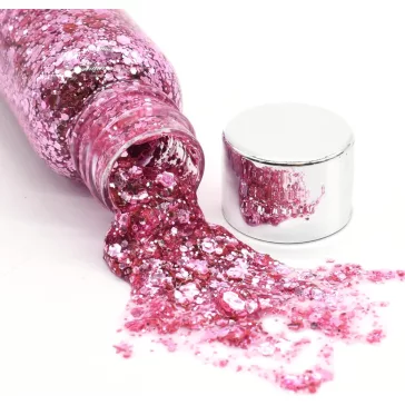 Laura Serna Chunky face and Body glitter gel - Pink