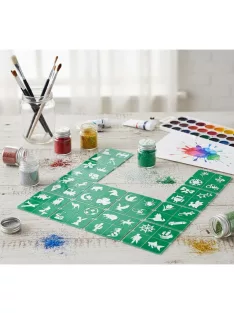   KiviArt Csillámtetoválás sablon "B" szett 48 db - 4 in 1