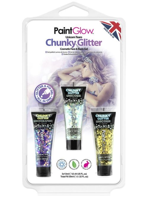 Paintglow Unicorn Tears csillámzselé szett 3 db-os