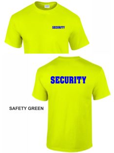 Biztonsági őr, Security, Rendező Póló Safety Green