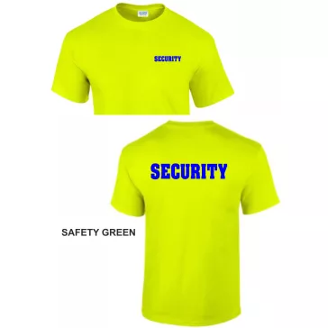 Biztonsági őr, Security, Rendező Póló Safety Green