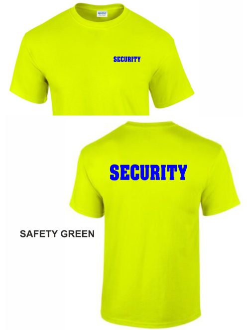 Biztonsági őr, Security, Rendező Póló Safety Green