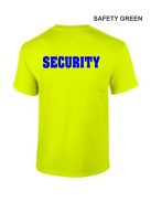 Biztonsági őr, Security, Rendező Póló Safety Green