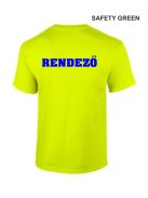 Biztonsági őr, Security, Rendező Póló Safety Green