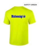 Biztonsági őr, Security, Rendező Póló Safety Green