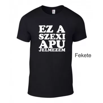 2XL póló vicces fekete