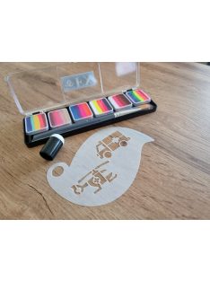 Arc és testfestő sablon - Mentőautó és helikopter