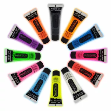 Paintglow Uv - Neon arc és testfesték kék 10ml
