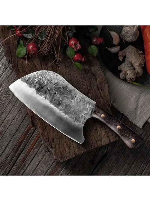 FOXTER Japán stílusú séfkés, 30 cm-es, kézzel kovácsolt, wenge fa markolattal