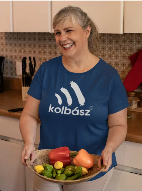 Kolbász mintás póló, vicces gasztronómiai ajándék, disznótoros póló, húsétel póló, pamut póló