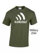Kolbász mintás póló, vicces gasztronómiai ajándék, disznótoros póló, húsétel póló, pamut póló