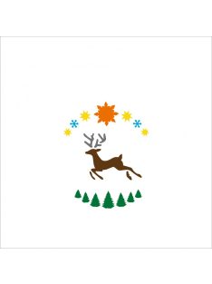Arcfestő sablon - Karácsonyi szarvas minta