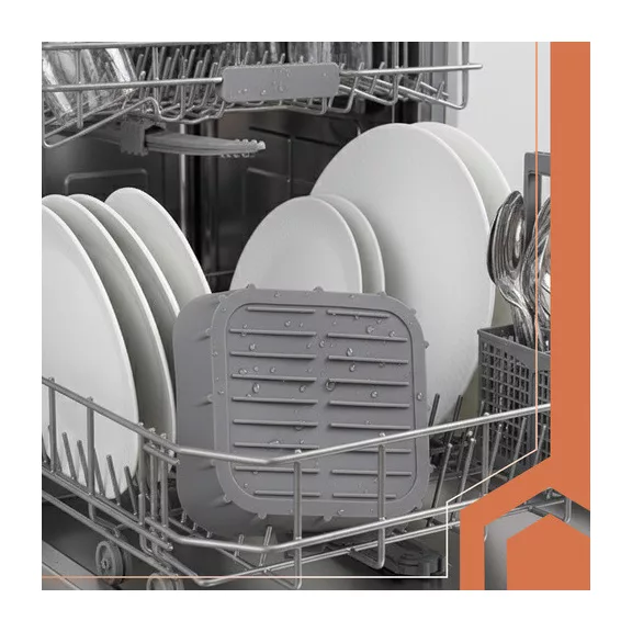 Tapadásmentes bordázott Air Fryer betét szürke szilikonból