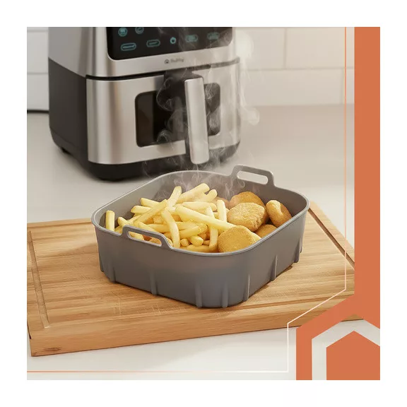 20x20x6 cm-es mosogatógépben mosható szilikon sütőbetét forrólevegős fritőzhöz