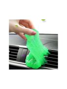 Elasztin gél billentyűzet tisztításához, ahogy épp port és morzsákat szed össze a billentyűk közül