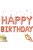Happy Birthday rózsaszín fólia lufi girland születésnapi dekoráció