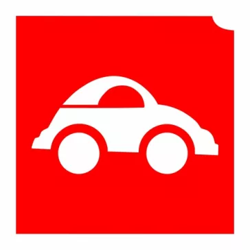 KiviArt 4x4cm Csillámtetoválás sablon 16 autó 