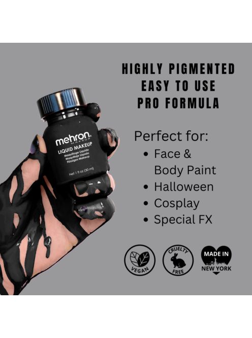 Mehron Folyékony fekete - Liquid Black (30 ml)