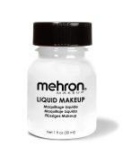 Mehron Liquid White folyékony fehér arcfesték 30ml-es flakonban, professzionális sminkhez és testfestéshez