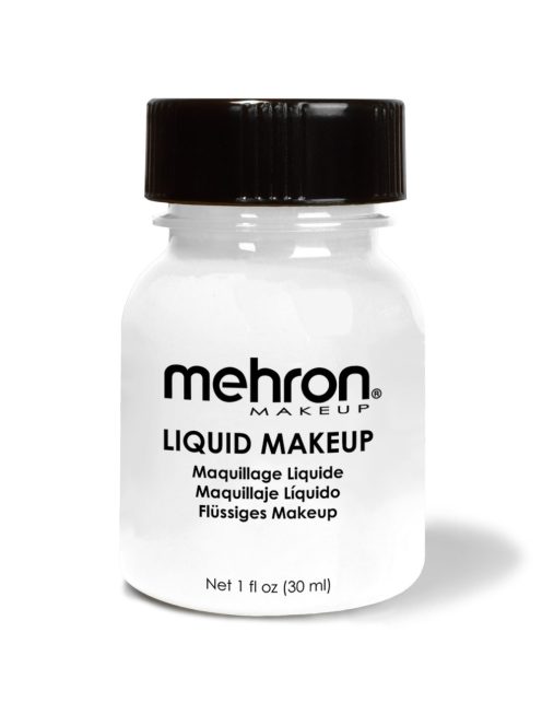 Mehron Liquid White folyékony fehér arcfesték 30ml-es flakonban, professzionális sminkhez és testfestéshez