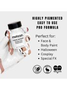 Mehron Liquid White folyékony fehér arcfesték 30ml-es flakonban, professzionális sminkhez és testfestéshez