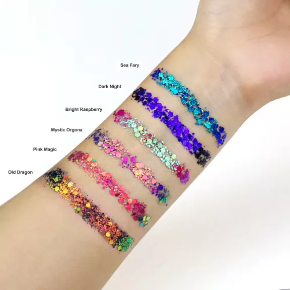 KiviArt Glitter Cream 'Shiny Fox' színjátszó csillámkrém, viasz alapú vegán kozmetikum arcfestéshez
