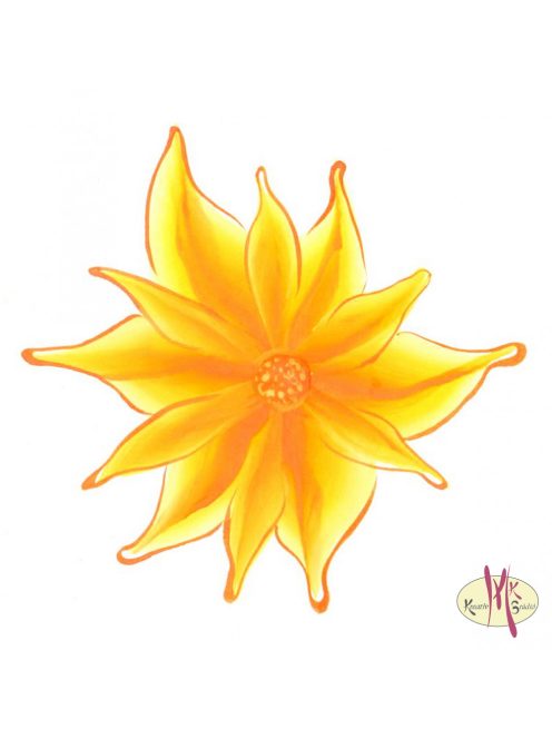 Eulenspiegel csíkos arcfesték - Napfény virág "Sun Flower"