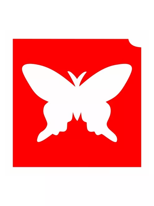 KiviArt 4x4cm Csillámtetoválás sablon 04 lepke 