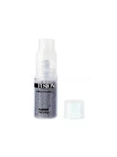 Platina Fém Ezüst színű csillám pumpás spray flakon, finom csillámködöt szórva a bőrre
