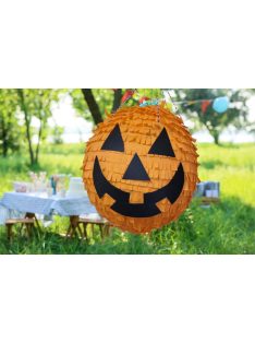 Vigyorgó narancssárga halloweeni tök alakú party pinata
