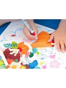 Akril marker készlet 12 színes darab, alkalmas üvegre, műanyagra, fémre és fára, tokkal együtt