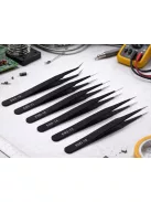 Antisztatikus precíziós csipeszkészlet 6 darab elektronikai és modellezési munkákhoz