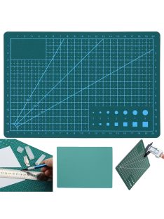 Öngyógyuló vágószőnyeg precíziós mérőskálával, centiméteres és szögjelölésekkel