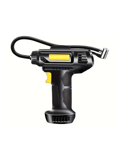 Autós kompresszor, 12V kerékfújó pumpa, 10 bar, 120W, LED világítás, hordozható autópumpa, labdákhoz, matracokhoz,  nyomásmérővel