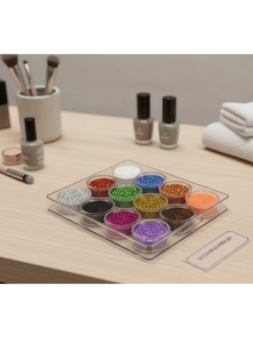 KiviArt Csillámpor készlet - 12db standard színek