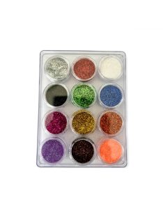 KiviArt Csillámpor készlet - 12db standard színek