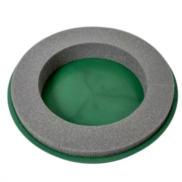 Urnatartó kör alakú száraz tűzőhab zöld műanyag alappal D30 cm